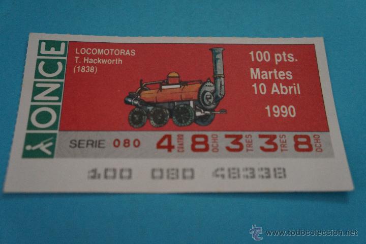 ONCE Coupons: CUP&Oacute;N DE LA ONCE:FERROCARRIL,LOCOMOTORA