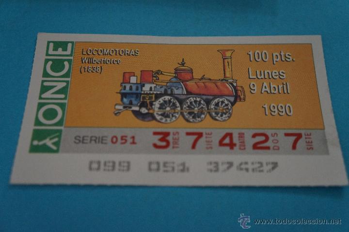 ONCE Coupons: CUP&Oacute;N DE LA ONCE:FERROCARRIL,LOCOMOTORA