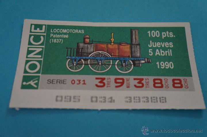 ONCE Coupons: CUP&Oacute;N DE LA ONCE:FERROCARRIL,LOCOMOTORA