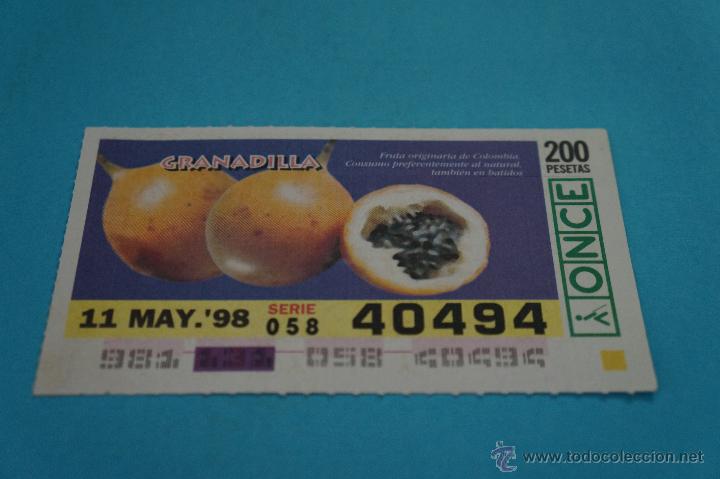 ONCE Coupons: CUP&Oacute;N DE LA ONCE:FRUTAS,GRANADILLA