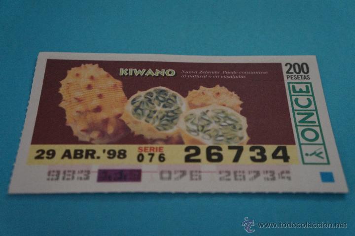 ONCE Coupons: CUP&Oacute;N DE LA ONCE:FRUTAS,KIWANO