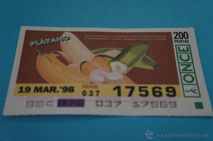 Billets ONCE: CUP&Oacute;N DE LA ONCE:FRUTAS,PL&Aacute;TANO