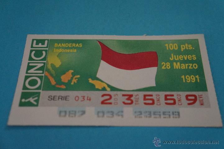 ONCE Coupons: CUP&Oacute;N DE LA ONCE:BANDERAS,INDONESIA
