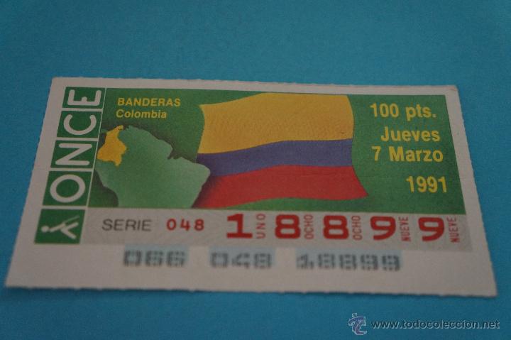 ONCE Coupons: CUP&Oacute;N DE LA ONCE:BANDERAS,COLOMBIA