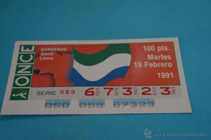 ONCE Coupons: CUP&Oacute;N DE LA ONCE:BANDERAS,SIERRA LEONA