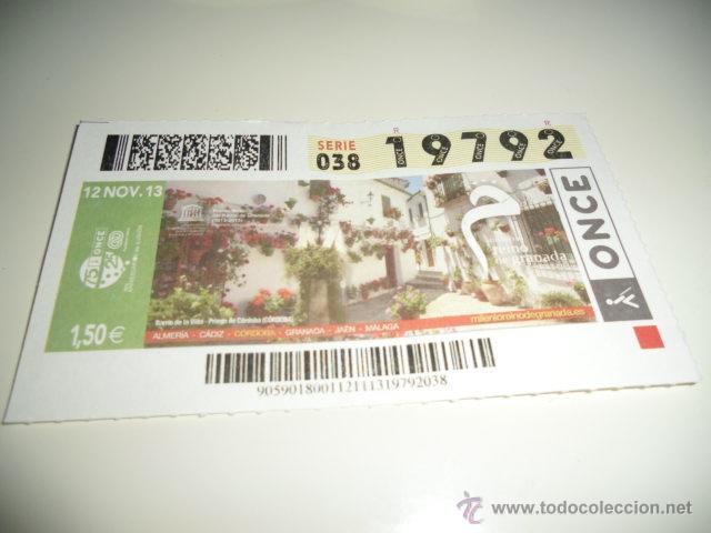 ONCE Coupons: CUPON DE LA ONCE 2013 MILENIO REINO DE GRANADA EL DE FOTO