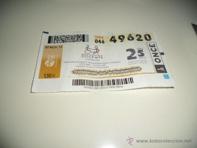 ONCE Coupons: CUPON DE LA ONCE 2013 COCEMFE CASTELLON