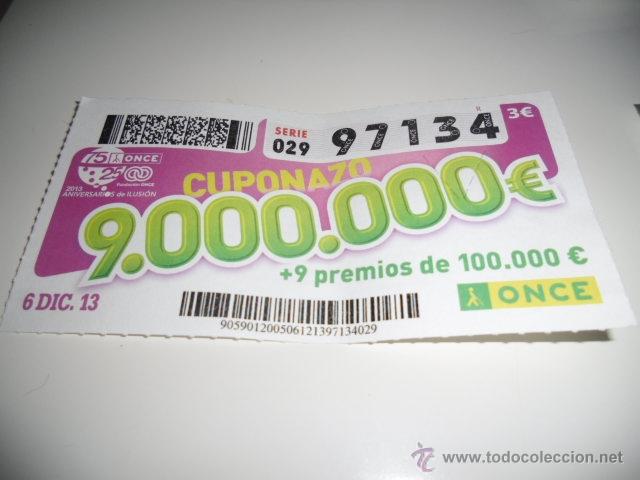 Cupones ONCE: CUPON DE LA ONCE 2013 6 DIC CUPONAZO - Foto 1