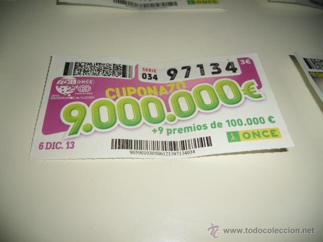ONCE Coupons: CUPON DE LA ONCE 2013 6 DIC CUPONAZO EL DE FOTO