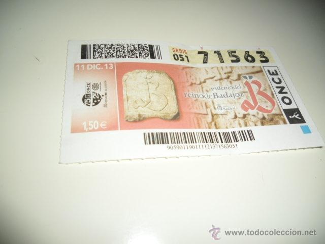 ONCE Coupons: CUPON DE LA ONCE 2013 MILENIO REINO DE BADAJOZ