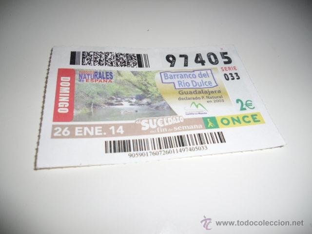 Cupones ONCE: CUPON DE LA ONCE 2014 BARRANCO DEL RIO DULCE - Foto 1
