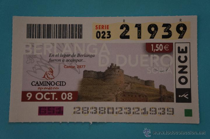 Billets ONCE: CUP&Oacute;N DE LA ONCE:CAMINO DEL CID,BERLANGA DE DUERO DE SORIA