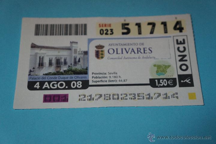 ONCE Coupons: CUP&Oacute;N DE LA ONCE:CIUDAD,OLIVARES,(SEVILLA)