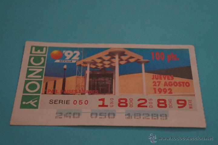 ONCE Coupons: CUP&Oacute;N DE LA ONCE:PABELL&Oacute;N PAISES BAJOS,EXPO 92 SEVILLA