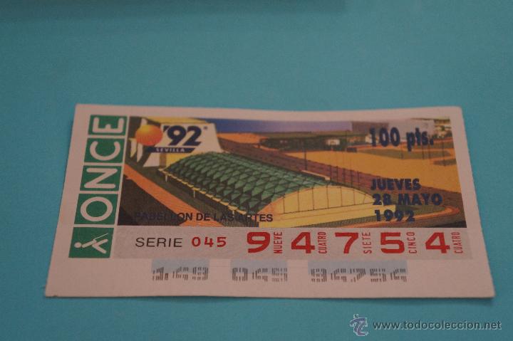 Bilhetes ONCE: CUP&Oacute;N DE LA ONCE:PABELL&Oacute;N DE LAS ARTES,EXPO 92 SEVILLA