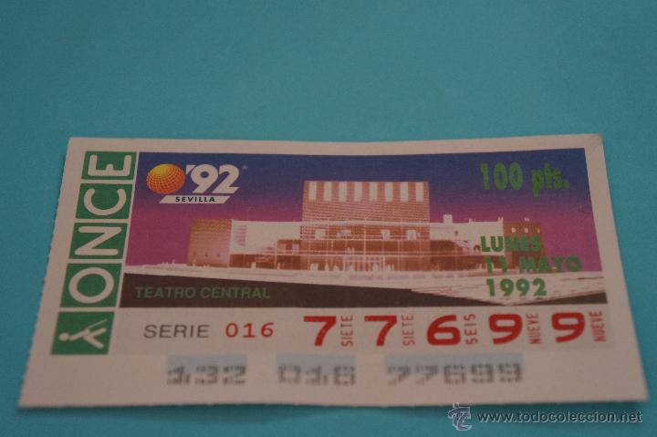 Bilhetes ONCE: CUP&Oacute;N DE LA ONCE:TEATRO CENTRAL,EXPO 92 SEVILLA