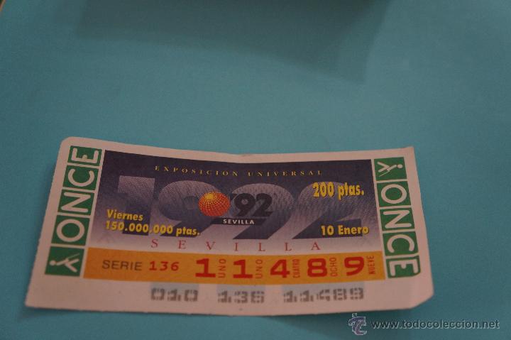 ONCE Coupons: CUP&Oacute;N DE LA ONCE:EXPO 92 SEVILLA