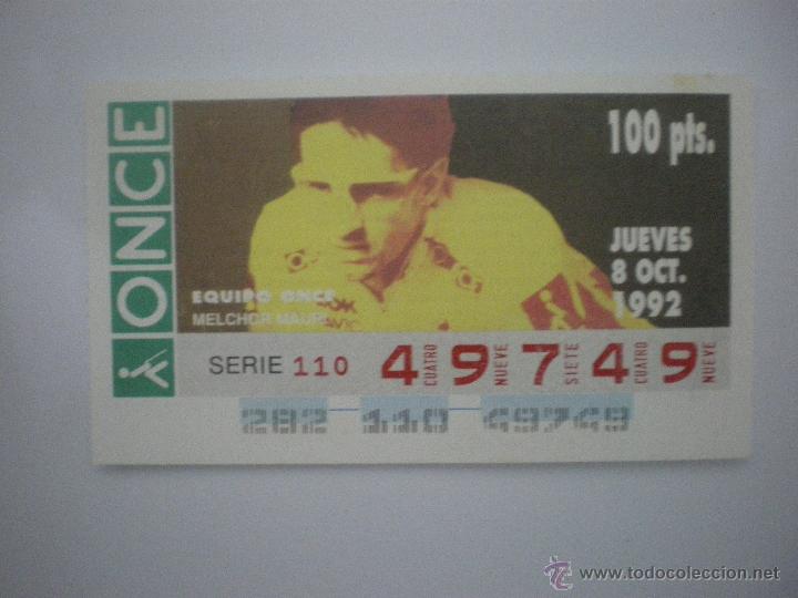 Cupones ONCE: Equipo ONCE - Melchor Mauri - Ciclismo - Cup&oacute;n ONCE - 08/10/1992