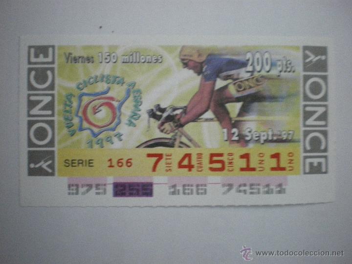 Cupones ONCE: Vuelta Ciclista a Espa&ntilde;a 1997 - Cup&oacute;n ONCE - 12/09/1997