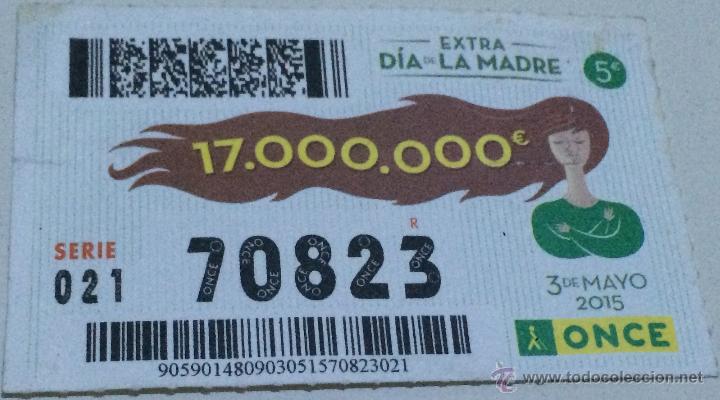 Cupones ONCE: Cup&oacute;n de la ONCE d&iacute;a 3 de Mayo de 2015. Extra D&iacute;a de la Madre. - Foto 1