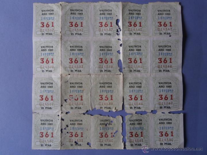 Coupon ONCE: 20 cupones once a&ntilde;o 1983