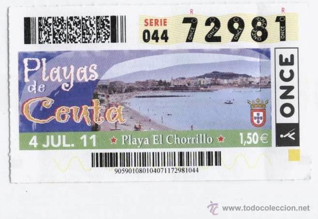 Cupones ONCE: PLAYAS DE CEUTA - PLAYA EL CHORRILLO (04-07-11) - Foto 1