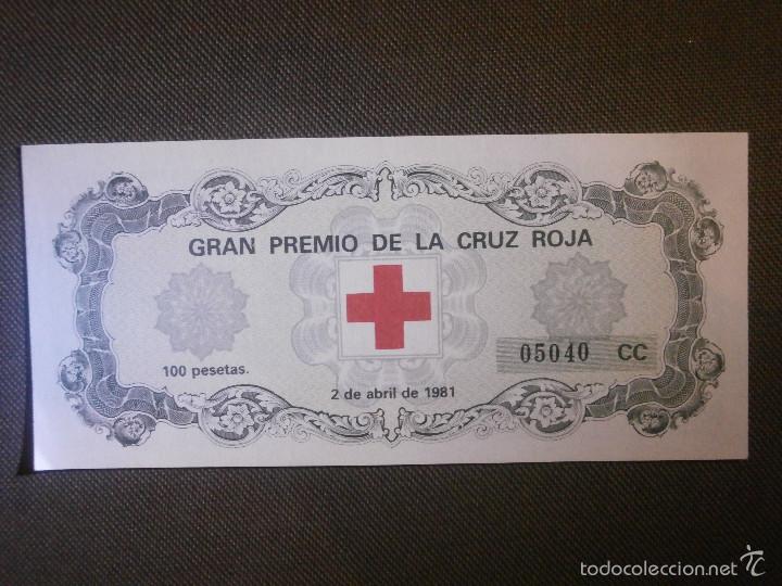 Cupones ONCE: Participacion del Sorteo Cruz Roja - A&ntilde;o 1981 - - Foto 1