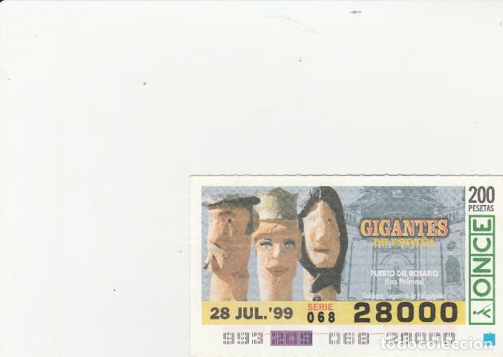 CUPON DE LA ONCE NUMERO 28000 A&Ntilde;O 1999