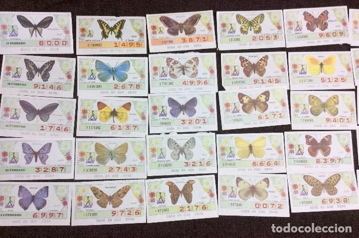 Cupones ONCE: Colecci&oacute;n de 47 cupones de la ONCE tem&aacute;tica de mariposas - Foto 1