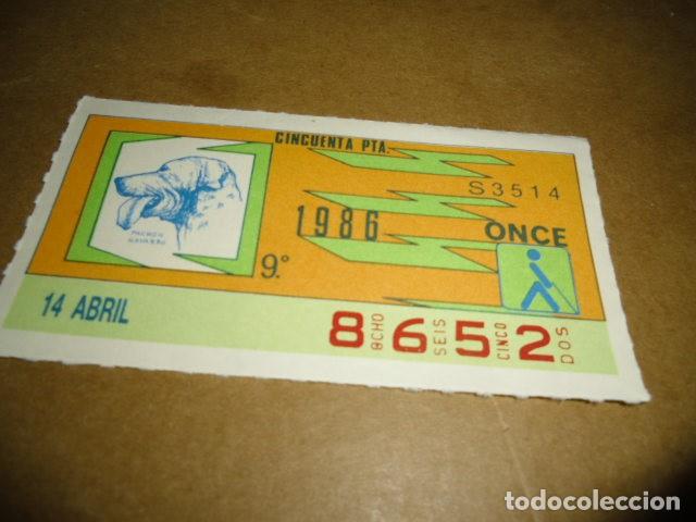 Cupones ONCE: CUPONES ONCE 1996 14 ABRIL 9&ordm; - Foto 1