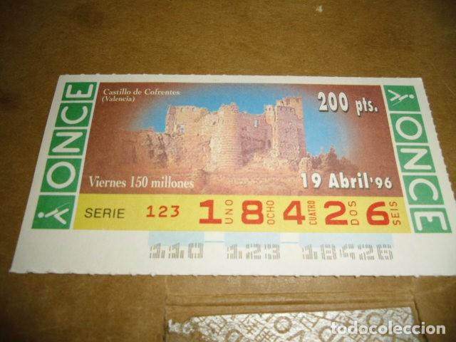 Billets ONCE: CUPONES ONCE 1996 19 ABRIL SERIE 123
