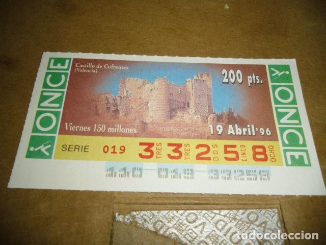 Billets ONCE: CUPONES ONCE 1996 19 ABRIL SERIE 019