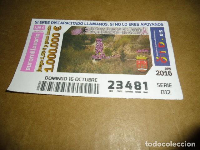 Billets ONCE: CUPON ONCE SERIE 012 16 OCT 16