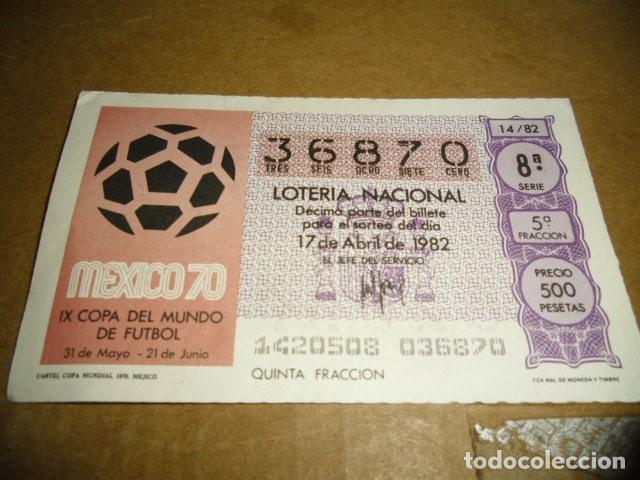 Billets ONCE: CUPON ONCE SERIE 8 17 ABR 82