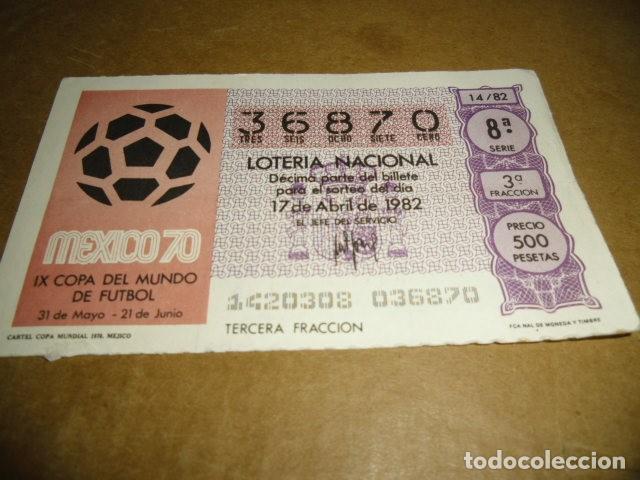 Billets ONCE: CUPON ONCE SERIE 8 17 ABR 82 3333