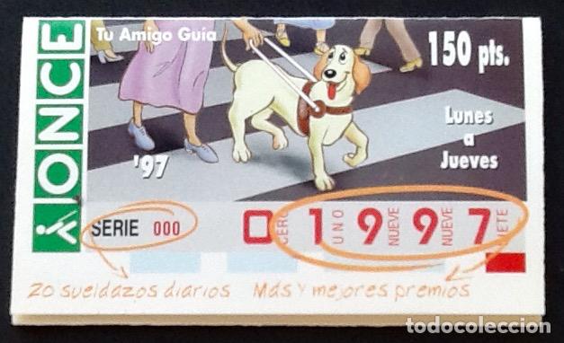 Cupones ONCE: NUEVO CUPON DE LA ONCE CON CALENDARIO 1997 , ENVIO INCLUIDO EN EL PRECIO.