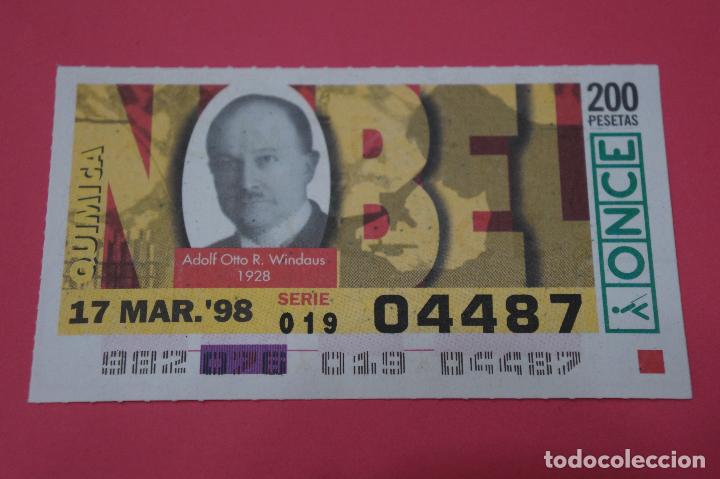 Bilhetes ONCE: CUP&Oacute;N DE LA ONCE:PREMIO NOBEL DE QUIMICA,ADOLF OTTO R.WINDAUS
