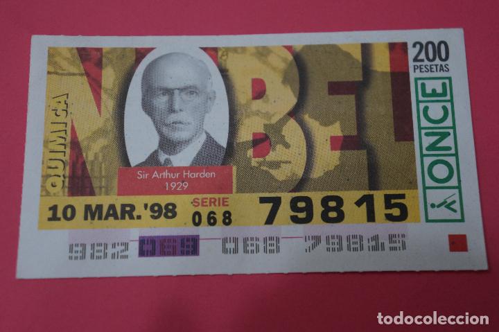 Bilhetes ONCE: CUP&Oacute;N DE LA ONCE:PREMIO NOBEL DE QUIMICA,SIR ARTHUR HARDEN