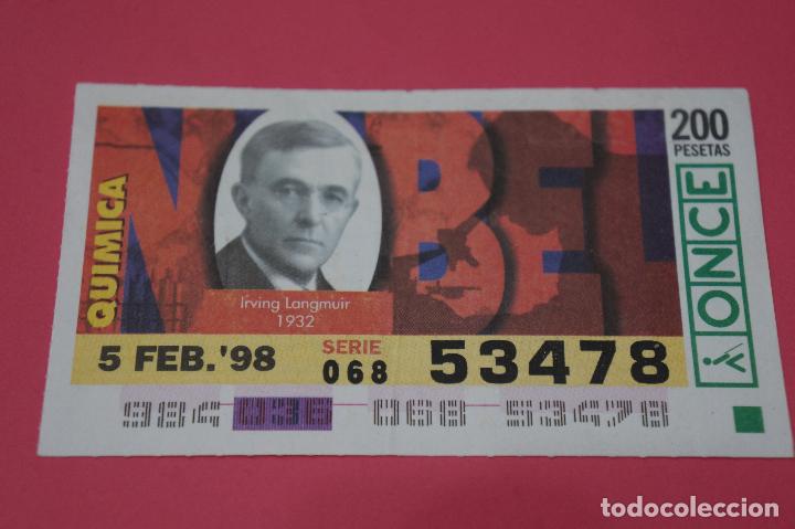 Bilhetes ONCE: CUP&Oacute;N DE LA ONCE:PREMIO NOBEL DE QUIMICA,IRVING LANGMUIR