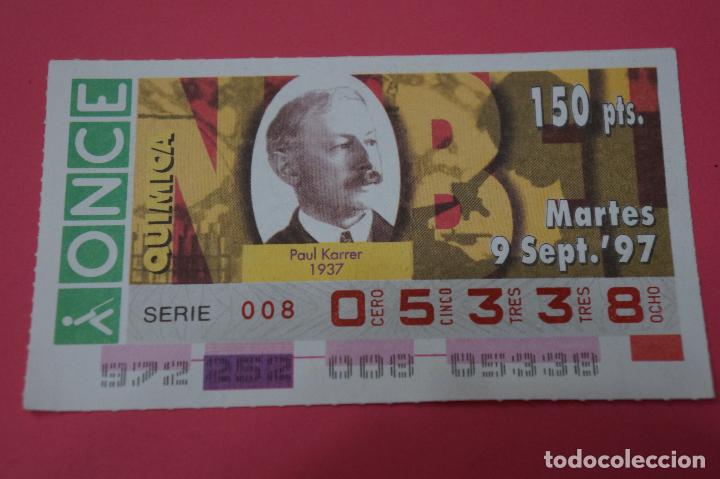 Bilhetes ONCE: CUP&Oacute;N DE LA ONCE:PREMIO NOBEL DE QUIMICA,PAUL KARRER