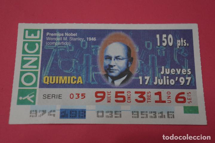 Bilhetes ONCE: CUP&Oacute;N DE LA ONCE:PREMIO NOBEL DE QUIMICA,WENDELL M.STANLEY