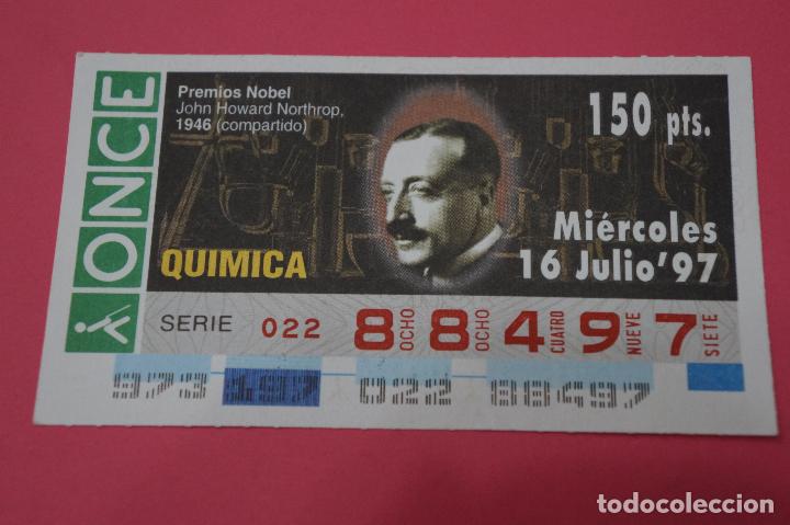 Bilhetes ONCE: CUP&Oacute;N DE LA ONCE:PREMIO NOBEL DE QUIMICA,JOHN HOWARD NORTHROP