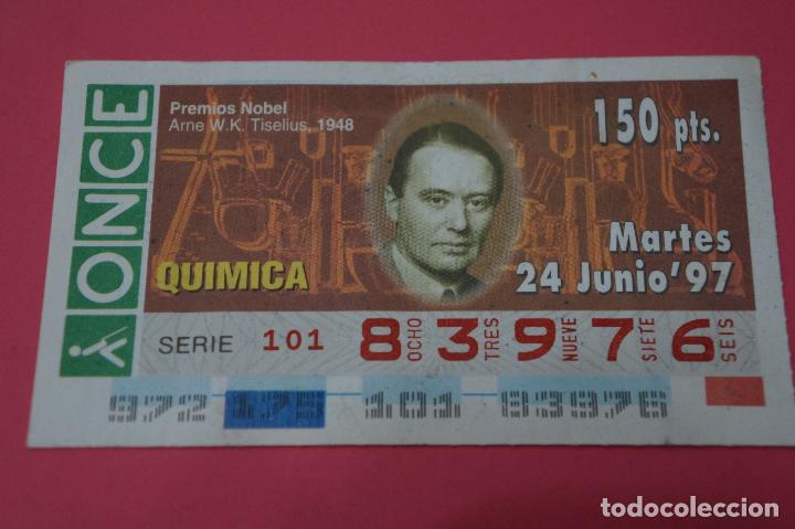 Bilhetes ONCE: CUP&Oacute;N DE LA ONCE:PREMIO NOBEL DE QUIMICA,ARNE W.K.TISELIUS