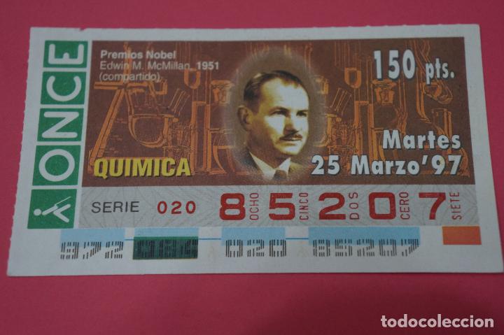 Coupon ONCE: CUP&Oacute;N DE LA ONCE:PREMIO NOBEL DE QUIMICA,EDWIN M.MCMILLAN