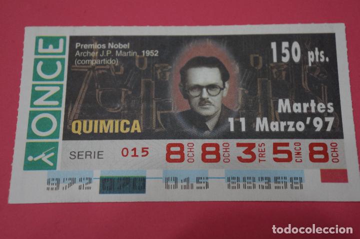 Coupon ONCE: CUP&Oacute;N DE LA ONCE:PREMIO NOBEL DE QUIMICA,ARCHER J.P.MARTIN