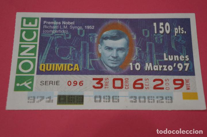 Coupon ONCE: CUP&Oacute;N DE LA ONCE:PREMIO NOBEL DE QUIMICA,RICHARD L.M.SYNGE