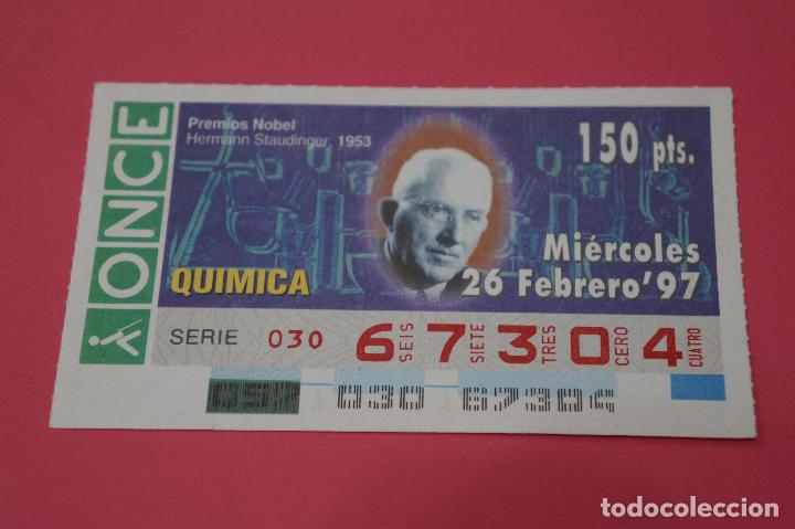Coupon ONCE: CUP&Oacute;N DE LA ONCE:PREMIO NOBEL DE QUIMICA,HERMANN STAUDINGER