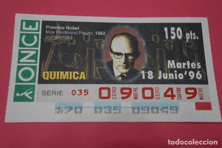 Billets ONCE: CUP&Oacute;N DE LA ONCE:PREMIO NOBEL DE QUIMICA,MAX FERDINAND PERUTZ
