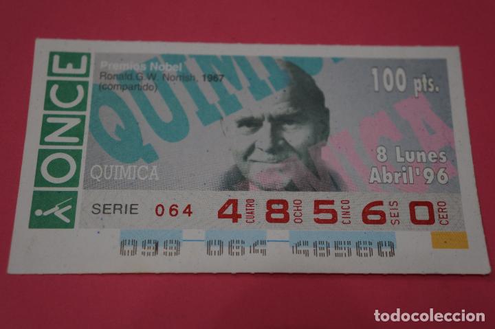 ONCE Coupons: CUP&Oacute;N DE LA ONCE:PREMIO NOBEL DE QUIMICA,RONALD G.W.NORRISH