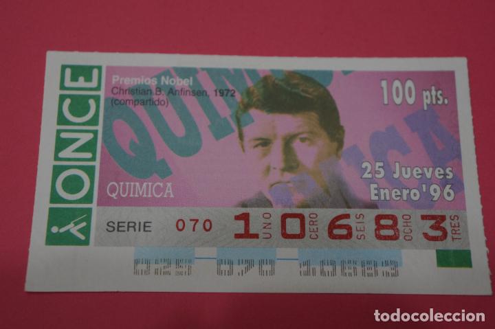 ONCE Coupons: CUP&Oacute;N DE LA ONCE:PREMIO NOBEL DE QUIMICA,CHRISTIAN B.ANFINSEN